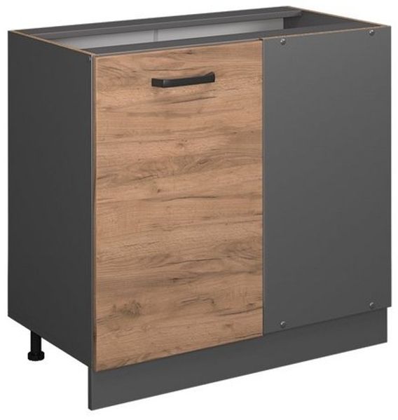 Eckunterschrank R-Line Goldkraft Eiche 86 cm ohne Arbeitsplatte Vicco Bild 4