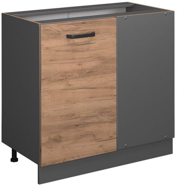 Eckunterschrank R-Line Goldkraft Eiche 86 cm ohne Arbeitsplatte Vicco Bild 5