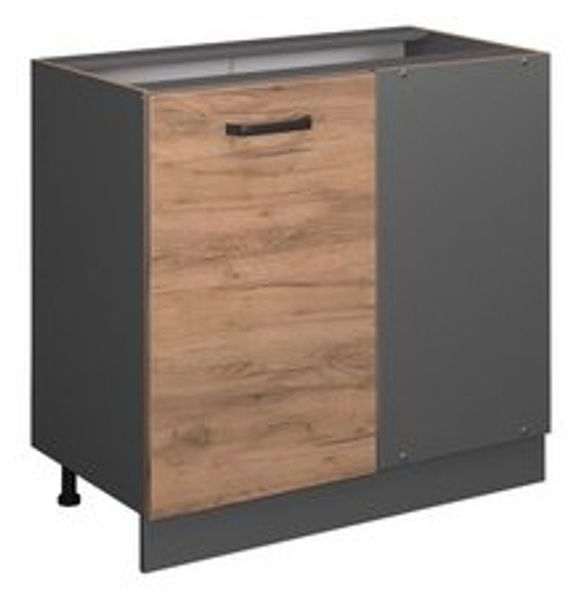Eckunterschrank R-Line Goldkraft Eiche 86 cm ohne Arbeitsplatte Vicco Bild 6