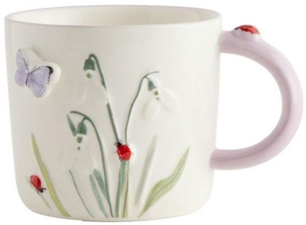 Next Becher Tasse mit floralem Wildtiermuster, 1-tlg, Steingut