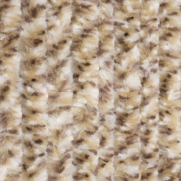 Moritz Flauschvorhang aus Chenille 100 x 200 cm braun grau meliert Türvorhang als Fliegenschutz Insektenschutz für Camping Wohnwagen
