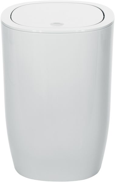 Spirella Design Kosmetikeimer "Pure" Treteimer Schwingdeckeleimer Abfallbehälter mit Schwingdeckel 5 Liter (ØxH): 17 x 25 cm Weiß