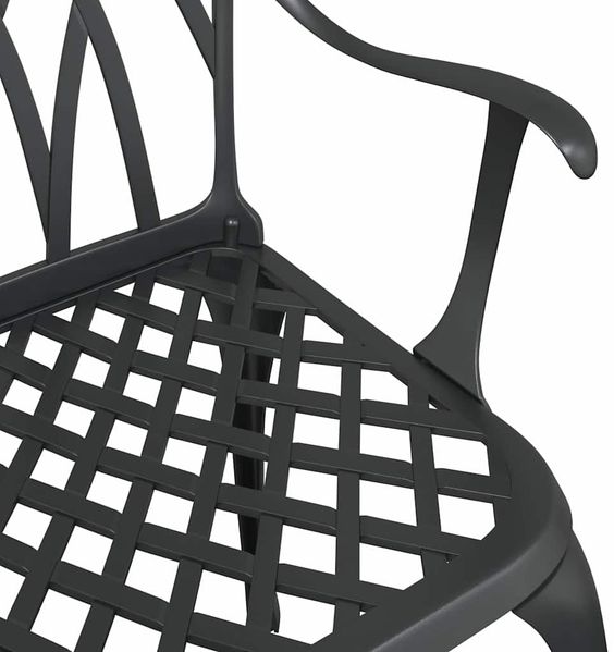 vidaXL Gartentisch Set 3 pcs Schwarz Gussaluminium 3334757 Bild 11