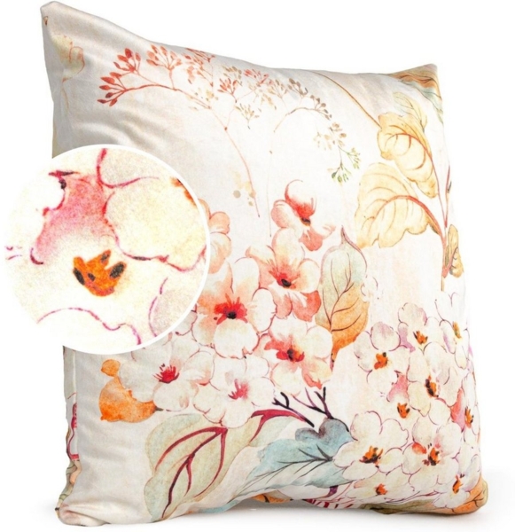 ANRO Dekokissen Verschiedene Kissenbezug Velours mit Motiv Zierkissen, Microfaser-Flanell