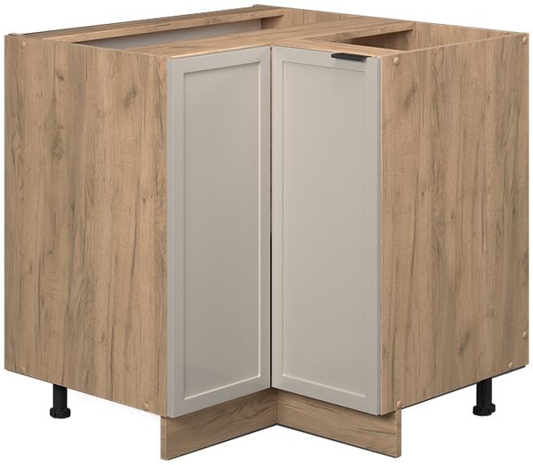 Eckunterschrank Fame-Line GrauBeige 80.5 cm ohne Arbeitsplatte Vicco