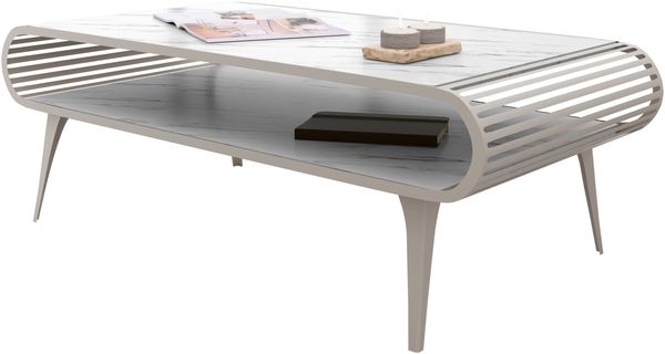 Couchtische Andias (Farbe: Cashmere / Bianco Marmor)