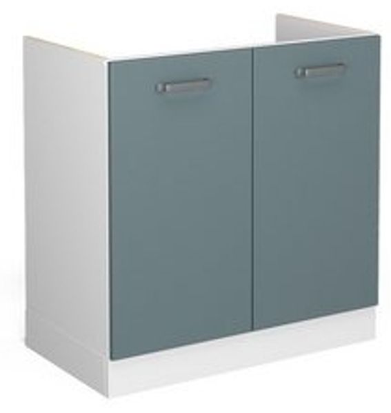 Spülenunterschrank R-Line Blau-Grau 80 cm ohne Arbeitsplatte Vicco Bild 6