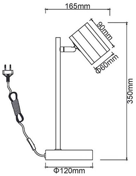 2x Tischleuchte, JAMES, Weiß, Metall, Aluminium, flexibel verstellbar Bild 6