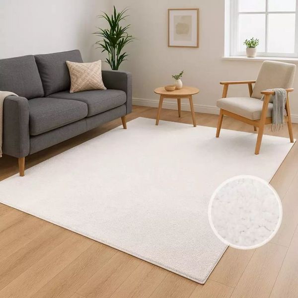 Carpet City Teppich CALMA 200, rechteckig, Höhe: 14 mm, Kurzflor, Waschbar, Anti-Rutsch, ideal für Wohnzimmer, Schlafzimmer