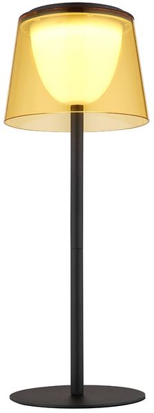 LED Tischleuchte, Innen Außen, Akku, Touchdimmer, H 34 cm
