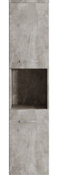Badplaats Badezimmerschrank Montreal 30 x 30 x 131 cm Beton Grau - Hoch Badschrank Mit 2 Türen Bild 3