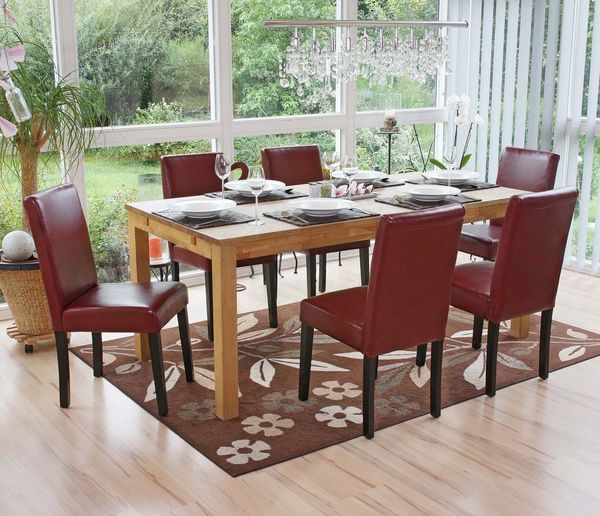 PROREGAL® Esszimmerstuhl Esszimmerstuhl klassisch und zeitlos HxBxT 90x43x56cm Material, Farbe (6 St), Mit hochwertigem Bezug, erhältlich in vielen Ausführungen