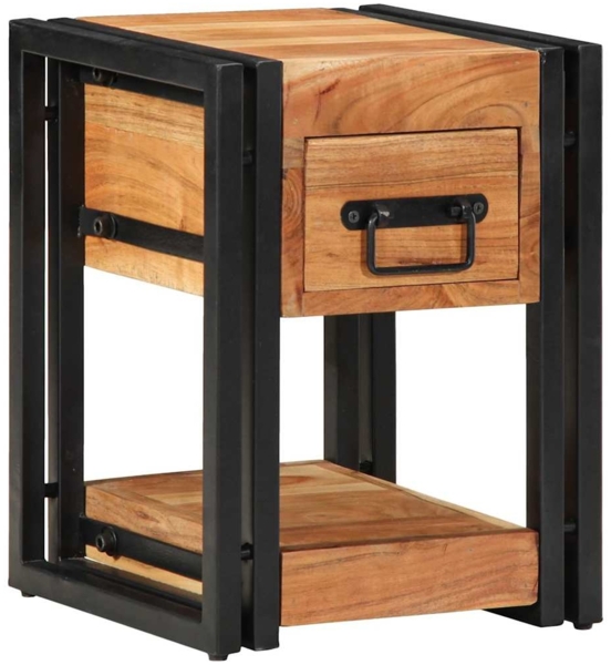 vidaXL Nachttisch Braun 30 x 30 x 40 cm Massivholz Akazie 4016710