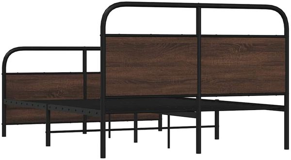 vidaXL Bettgestell ohne Matratze 120x200 cm Braun Eichen-Optik 4100323 Bild 7
