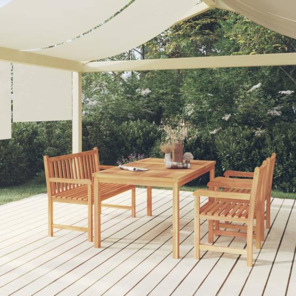 vidaXL 4-tlg. Garten-Essgruppe Massivholz Teak 3157166