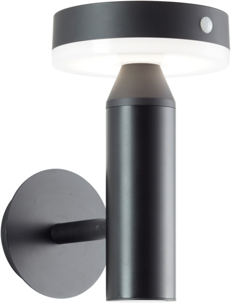 Brilliant LED Außen-Wandleuchte Magua LED Außenlampe mit Solar, 20 cm, 350 lm, 4000 K, Metall, schwarz