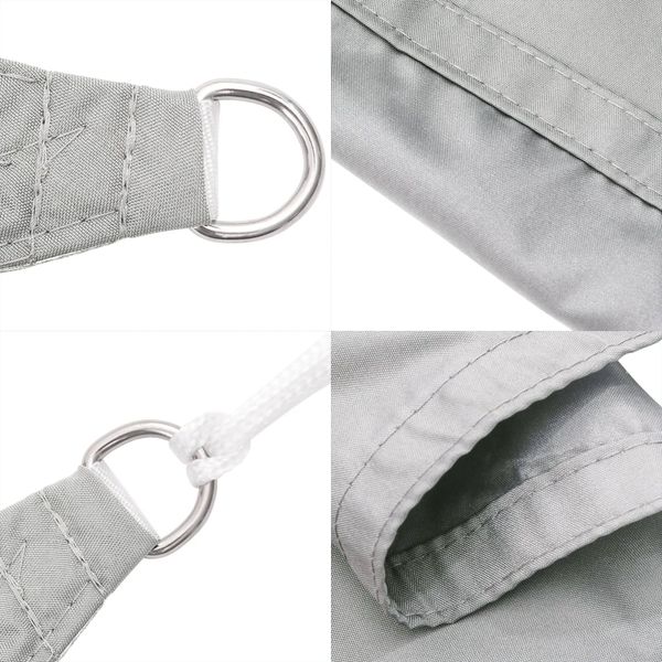 vidaXL Sonnensegel Hellgrau 6x4 m 100% Polyester Oxford 4000552 Bild 6