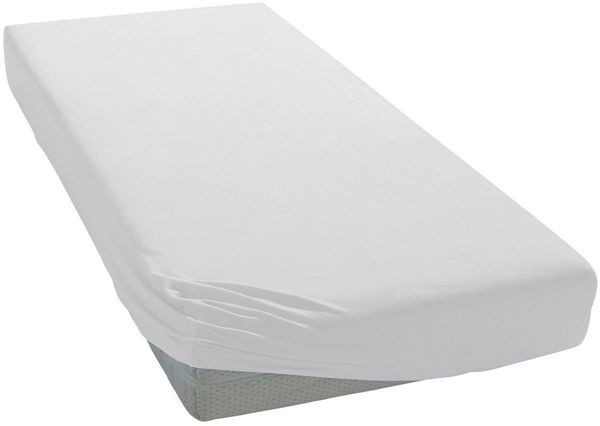 OTTO products Spannbettlaken Big Stripe in Gr. 90x200, 140x200 oder 180x200 cm, Jersey, Gummizug: rundum, (1 Stück), aus Bio-Baumwolle, für Matratzen bis 30 cm Höhe, Bettlaken