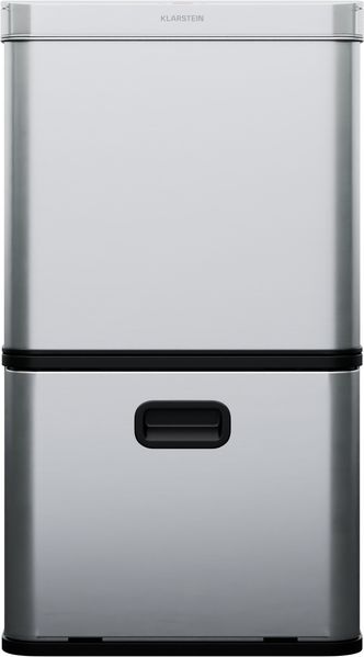 Klarstein Touchless Sensor-Mülleimer - 56L Küchen-Abfalleimer mit Bewegungssensor, 3-in-1-Mülleimer, Trennsystem, Soft-Close, Edelstahl, hygienisch