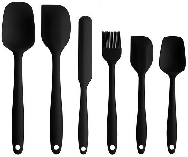 FOUORTUNATE-BEE Teigschaber 6er Set Silikonspatel für Küche, Backen und Kochen, Vielseitige Teigschaber zum Rühren, Backen und Zubereiten