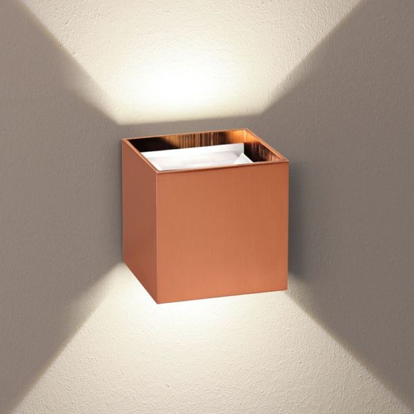 s.luce Ixa LED Wandlampe verstellbare Winkel Innen & Außen IP44 Kupfer