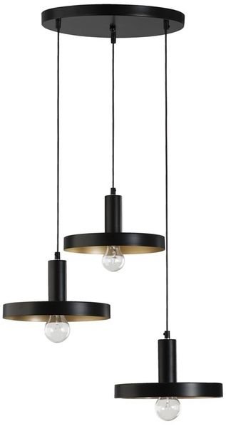 Nova Luce 9417051 GARNI Pendelleuchte 3-flammig Schwarz Gold E27