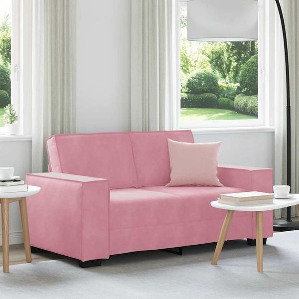 vidaXL 2-Sitzer-Sofa Rosa 160x78x84 cm Samt 4105013