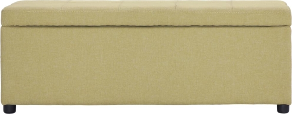 vidaXL Bank mit Staufach 116 cm Grün Polyester 281322