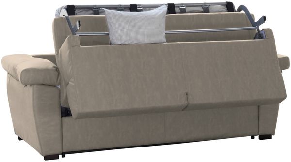 Dmora 3-Sitzer Schlafsofa Trino, Schlafsofa fürs Wohnzimmer, gepolstert, abnehmbar, 100 % Made in Italy-Qualität, 225x95 h100 cm, Taube Bild 6
