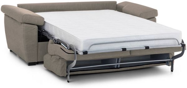 Dmora 3-Sitzer Schlafsofa Trino, Schlafsofa fürs Wohnzimmer, gepolstert, abnehmbar, 100 % Made in Italy-Qualität, 225x95 h100 cm, Taube Bild 4