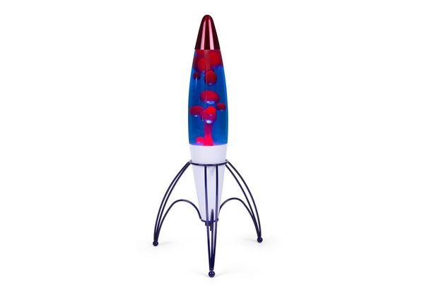 Thumbs Up Nachttischlampe Lavalampe Rakete blau & rot