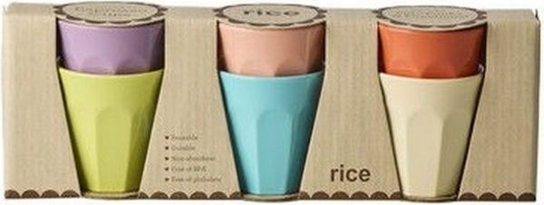 rice Espressotasse Espressobecher Set 6er 80 ml Melamin spülmaschinengeeignet