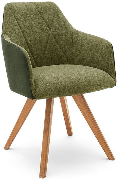 Polsterstuhl >REDDING< in oliv, Arizona & Mercury Stoffmix - 57x85x62cm (BxHxT)