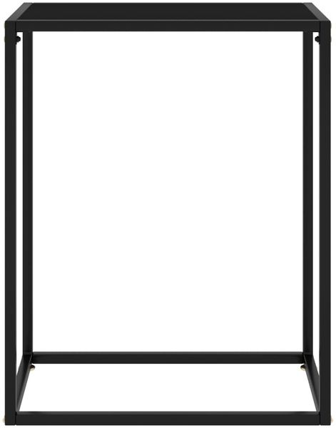 Konsolentisch, Beistelltisch, Konsole Schwarz 60x35x75 cm Hartglas