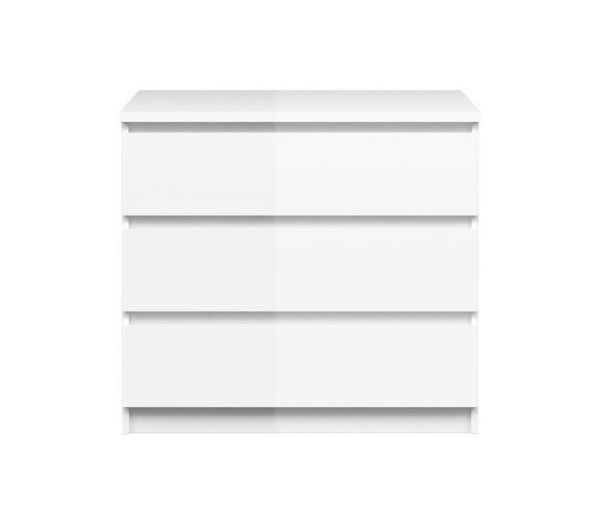 Nada Kommode breit 3 Schubladen weiss Sideboard Highboard Schrank Flur Diele