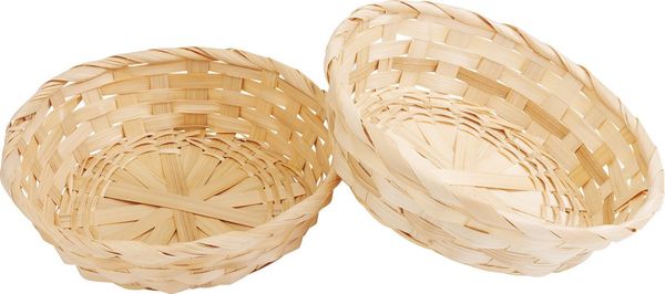 VBS Aufbewahrungskorb Bambus, Ø 20 cm, 2 Stück