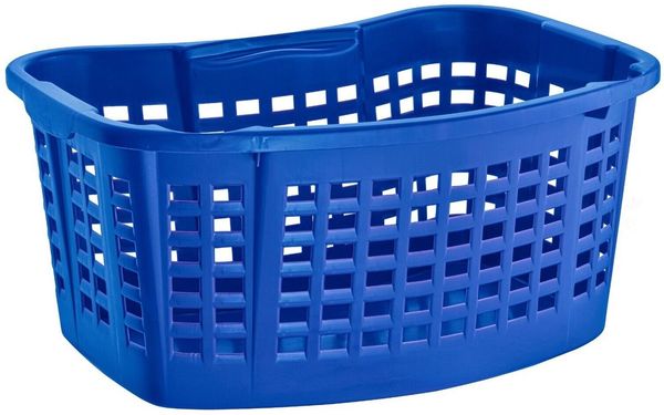 Buri Wäschekorb, 40L Wäsche Box Volumen, Wäschesammler mit 60 x 40 x 28 cm Außenmaß, Wäsche Sortierer groß, Aufbewahrungskorb