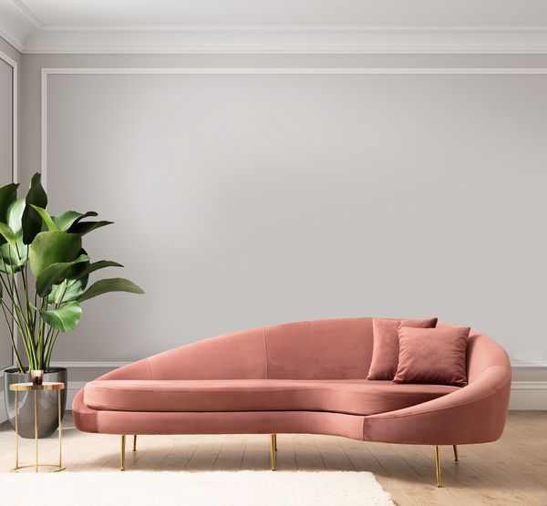 3-Sitzer-Sofa, 'Eses', 85 x 120 x 255, Rosa