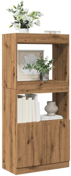 vidaXL Highboard Artisan-Eiche 63x33x140 cm Holzwerkstoff 855114