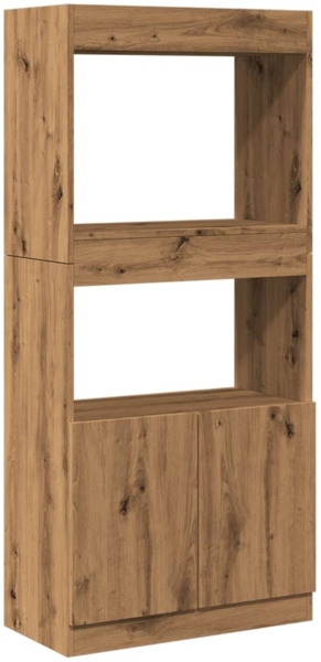 vidaXL Highboard Artisan-Eiche 63x33x140 cm Holzwerkstoff 855114
