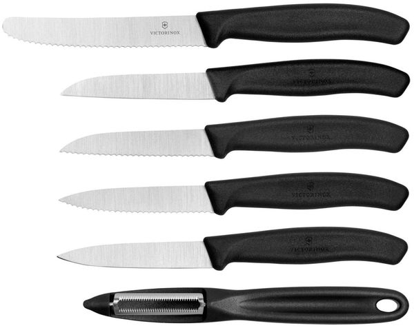Victorinox Swiss Classic Gemüsemesser-Set 6-teilig schwarz Geschenkverp.