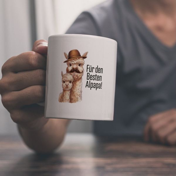 speecheese Tasse Für den besten ALPAPA! Kaffeebecher - Alpaka Papa