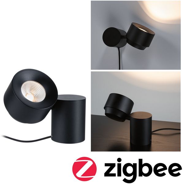 Paulmann 79781 LED Leuchte Smart Home Zigbee Puric Pane 2700K Schwarz