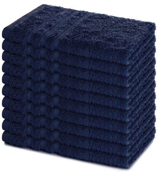 Lavea Gästehandtücher 30x50 cm, 10er Set Gästehandtuch, Elena-Frottee Handtuch, Gästetuch, (Set, 10-St), 500 g/m² Frottier, weich & saugstark, pflegeleicht