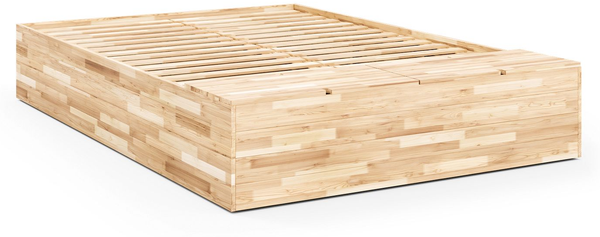 Karup Design Bettgestell Basement Bed, Stauraumbett, Bett optional mit oder ohne Sitzbank, Bett mit integriertem Stauraum, inkl Lattenrost, FSC®zertifiert