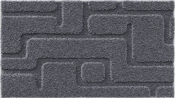 Grund Badematte Riana, Badvorleger, Badezimmer Teppich, sehr weich, Höhe 20 mm, rutschhemmend beschichtet, schnell trocknend, Polyester, rechteckig, Modernes Design mit Linien in Hoch-Tief-Struktur, Made in Europe