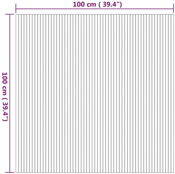 vidaXL Teppich Rechteckig Natur 100x100 cm Bambus 376799 Bild 8