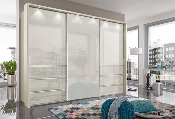 WIEMANN Schwebetürenschrank Malibu, stilvolles Design, Made in Germany mit Glasfront, in verschiedenen Breiten, Schubladen mit Selbsteinzug Bild 2