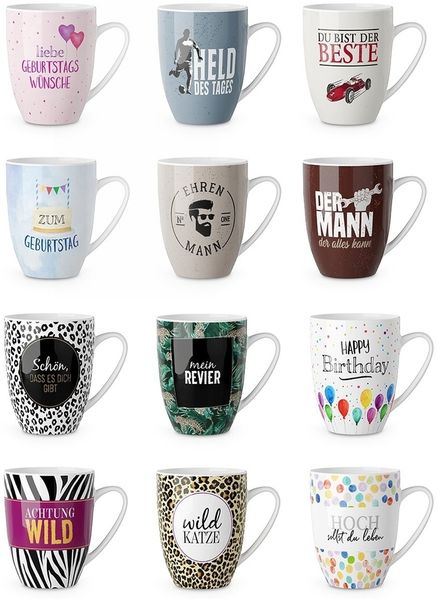 Kaffeetasse Kaffeebecher Teetasse Kakao Tasse "Becher für dich" la vida 0,25L Held 950361
