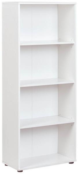 Regal Bücherregal Stauraumregal Arco 3 weiß, B x H x T 60 x 145 x 30 cm